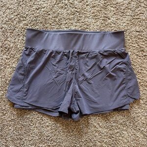 Women's Fabletics High-Waist Athletic Shorts Purple Size XL